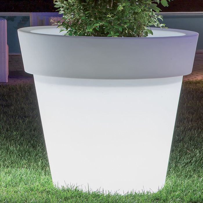 Vaso Gemma con illuminazione in resina diametro 80 cm main product photo