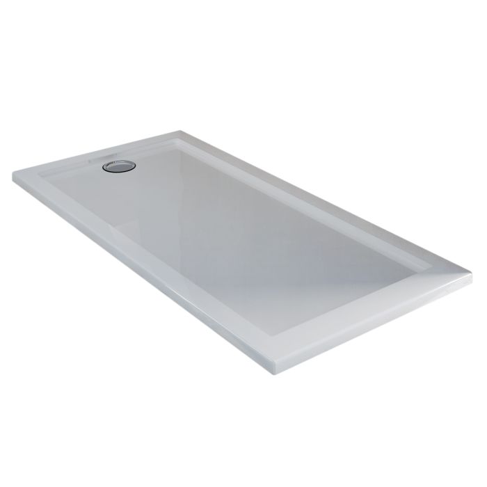 Piatto Doccia Slim 75x160x4 cm Rettangolare Acrilico Bordato Bianco Lucido mod. Flower main product photo