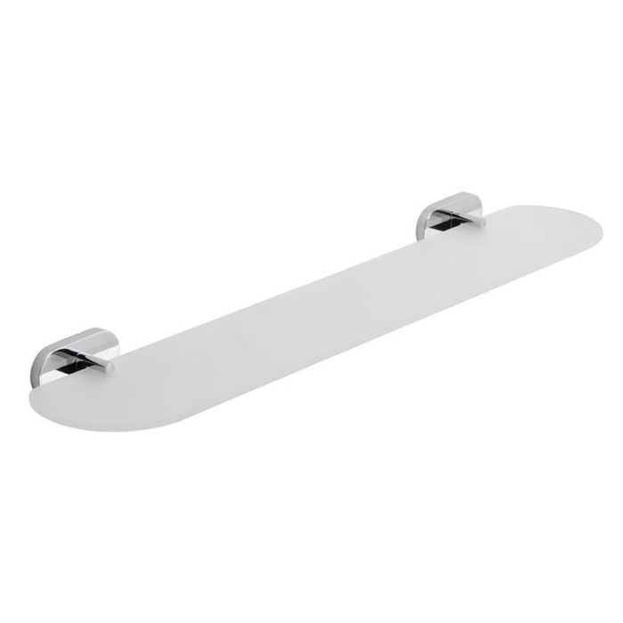 Mensola 60 cm in vetro e metallo fissaggio a parete mod. Louise main product photo