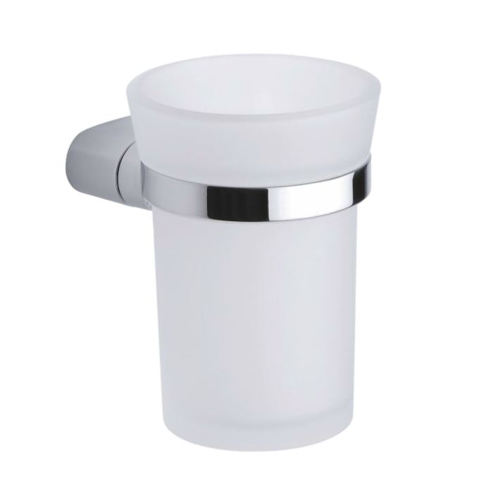 Porta spazzolini in vetro e ottone mod. Mida main product photo