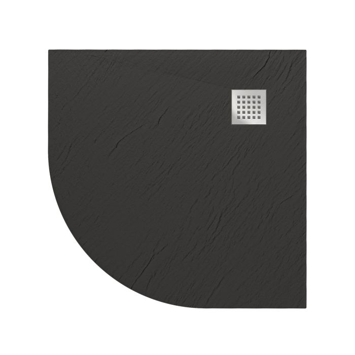 Piatto Doccia 90x90x2,6 CM Semicircolare Antracite Effetto Pietra mod. Blend main product photo