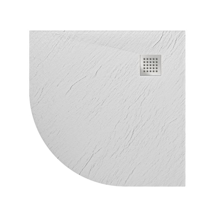 Piatto Doccia 90x90x2,6 CM Semicircolare Bianco Effetto Pietra mod. Blend main product photo