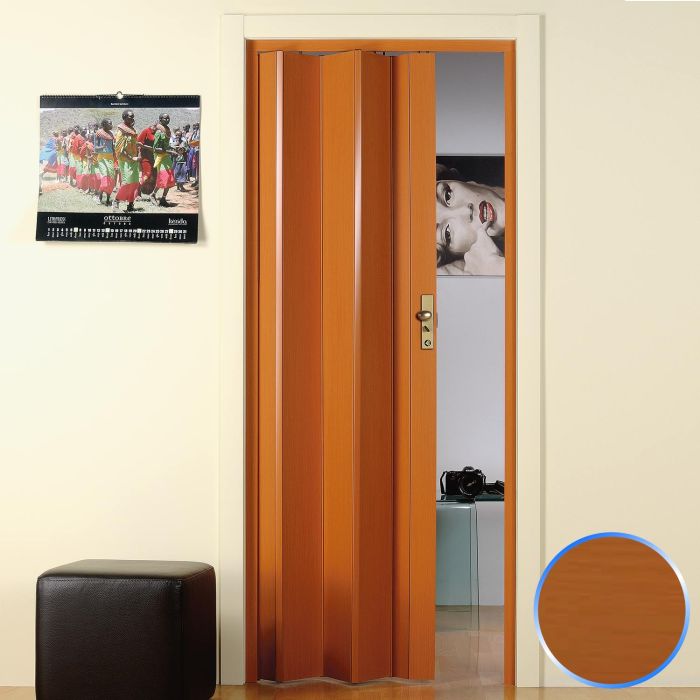 Porta a Soffietto da Interno in PVC Ciliegio 83x214 cm mod. Maya main product photo
