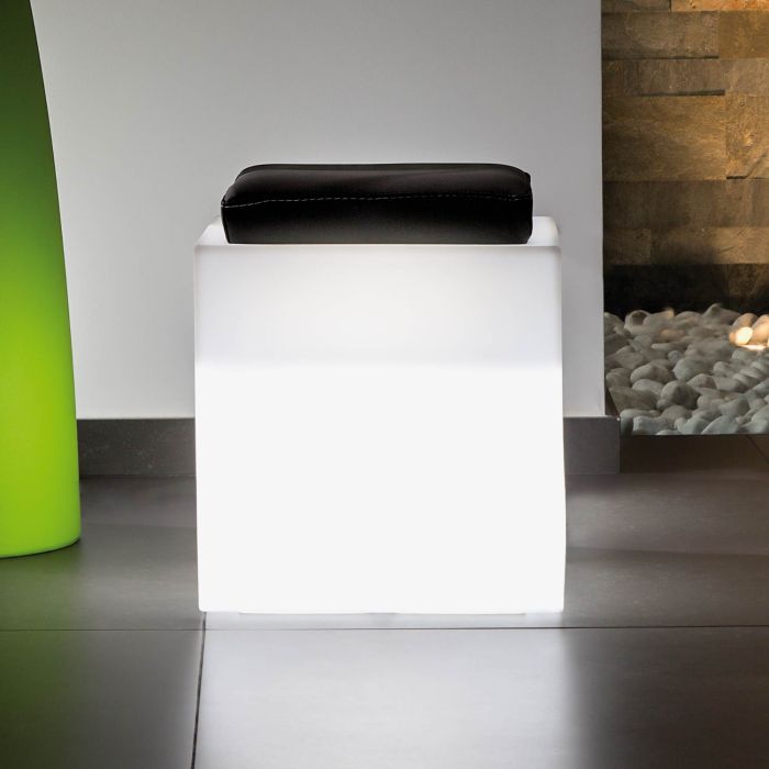 Pouf In Resina mod. Square Quadrato con Led main product photo