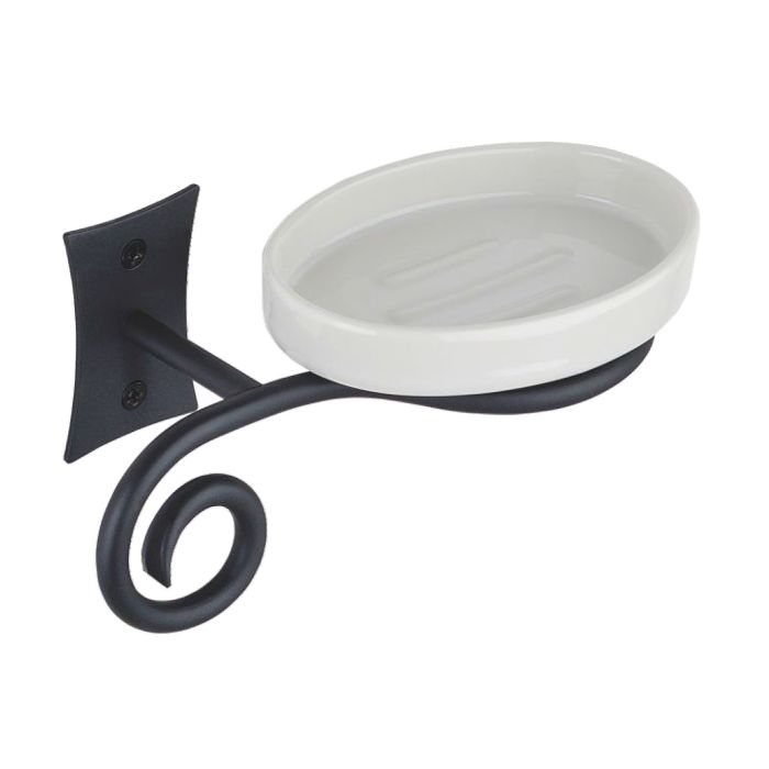 Porta sapone in acciaio e ceramica mod. Rebecca main product photo