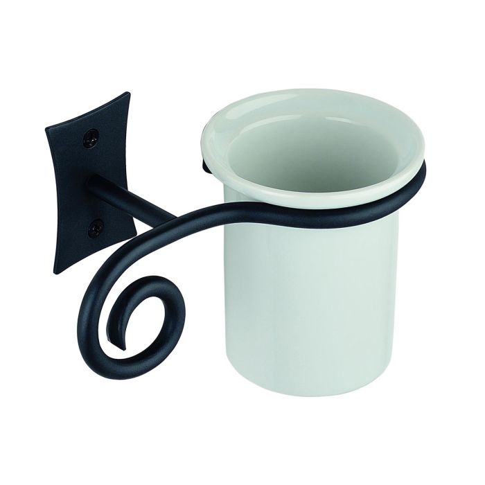 Porta spazzolini in acciaio e ceramica mod. Rebecca main product photo