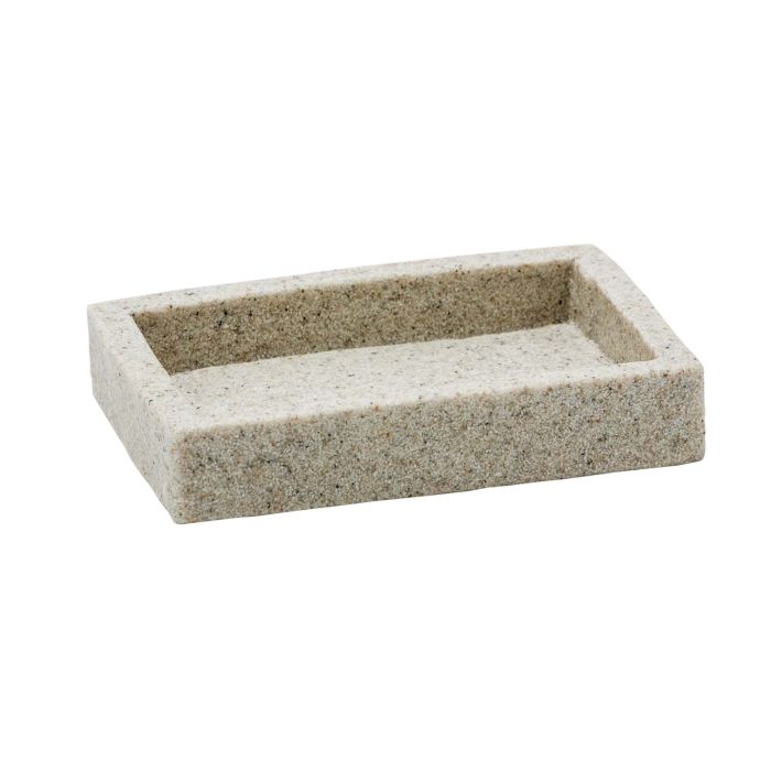 Porta Sapone Da Appoggio col. sabbia in poliresina mod. Syl main product photo