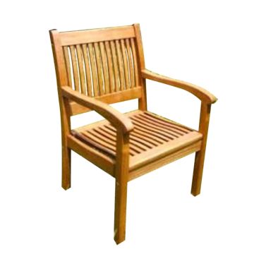 Poltrona con braccioli in legno massiccio 58x62x88h cm mod. Large