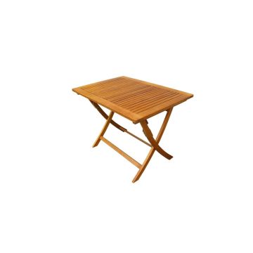 Tavolo pieghevole 70x100 cm in legno massiccio di acacia