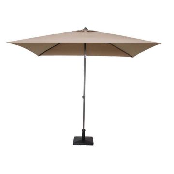 Ombrellone da giardino 2x2 in alluminio con telo in poliestere Taupe palo Taupe antivento mod. Nice