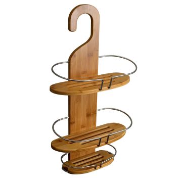 Wilma - Portaoggetti In Bamboo E Acciaio Inox