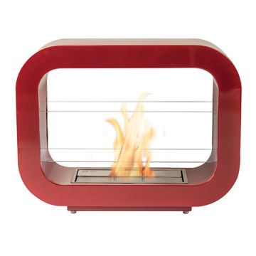 Camino a Bioetanolo da Pavimento Imola Acciao Rosso e Vetro 2Kw