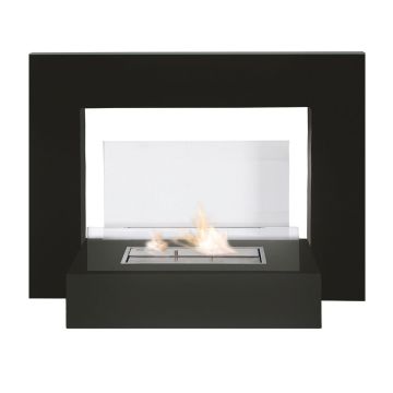 Camino a Bioetanolo da Pavimento Asiago Acciao Nero e Vetro 2Kw