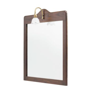 Specchio 70x60 con Applique bordo legno mod. Mathilde